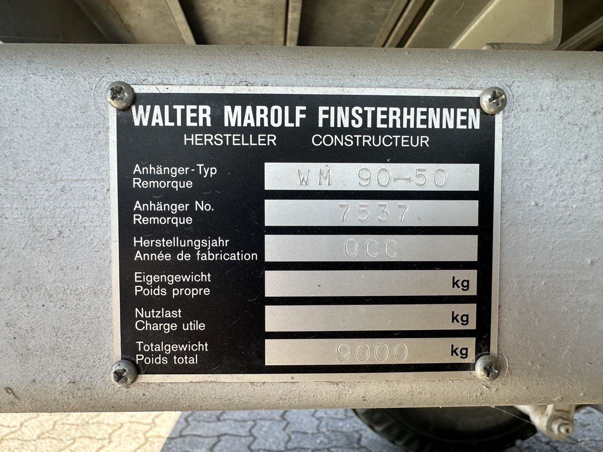 Marolf Rimorchi: Marolf WM 90-50 top Zustand – Usato da Heinrichswil venduto da Chrigu106 4