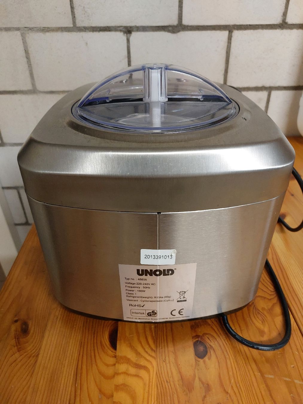 Elettrodomestici da cucina: UNOLD Eismaschine Edelstahl Top-Zustand – Usato da Riedt b. Erlen venduto da Urshub 1