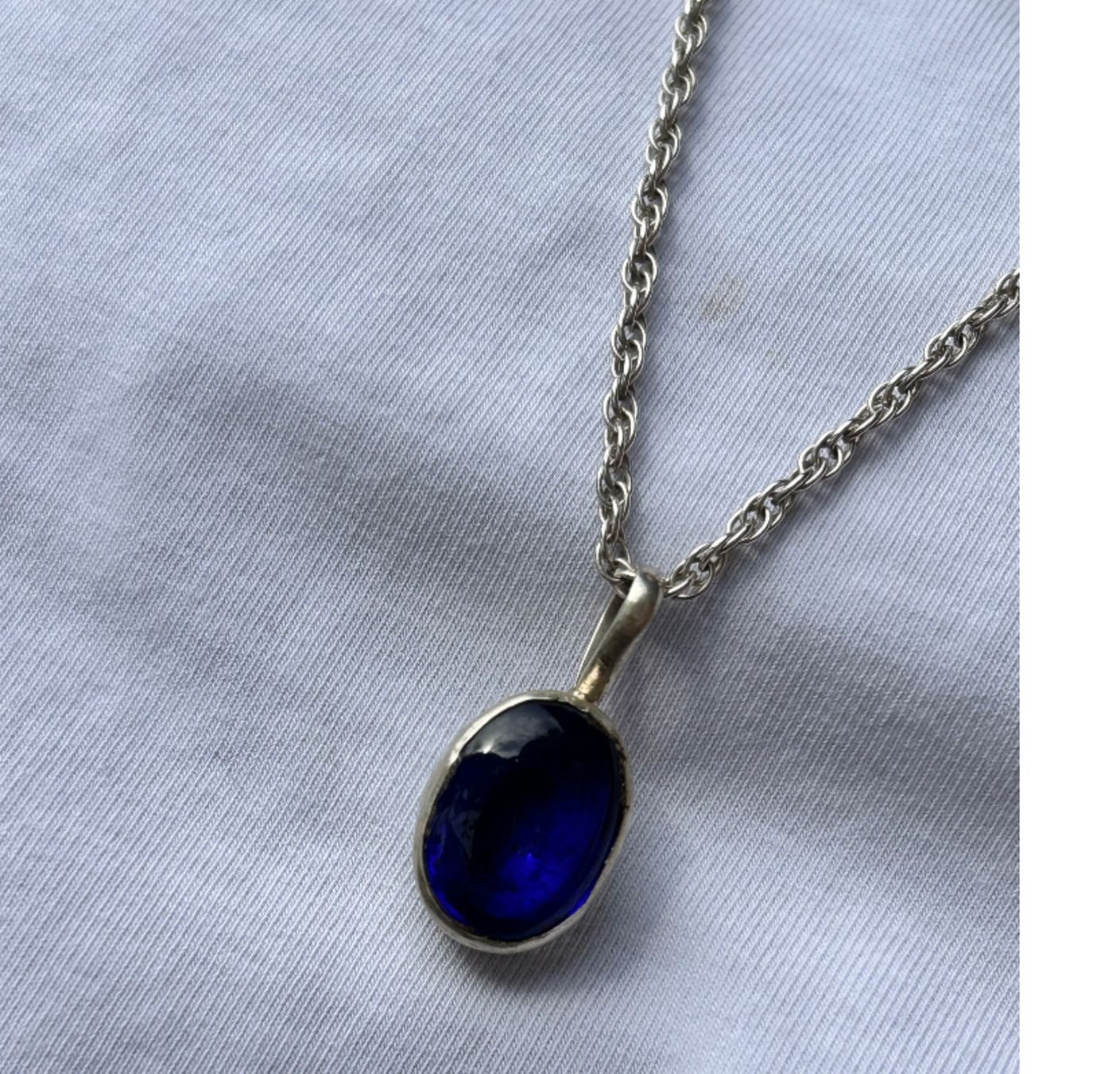 Catenine: Silberkette oval BLAU – Usato da Dittingen venduto da Bellevista