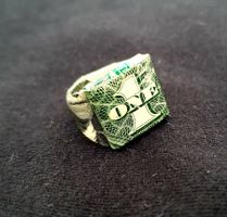 RING DOLLAR NOTE Gefallten Exklusiver Ring Wasserdicht
