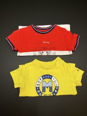 2 Baby-T-Shirts – Mayoral –Gr. 74 (9 Monate) – Wie neu