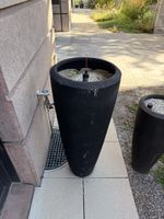 Modernes Pflanzgefäss Schwarz 120 × Ø 51 cm