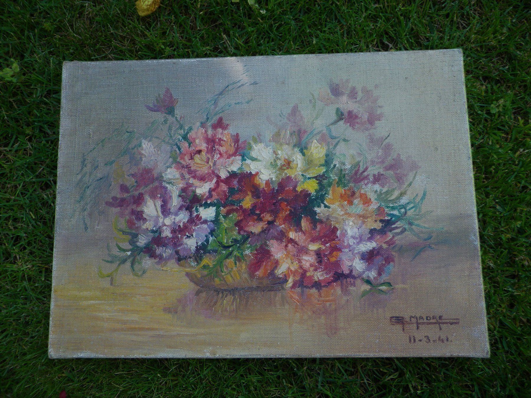 Dipinti: Blumen Bild signiert – Usato da Riedholz venduto da rebeccas