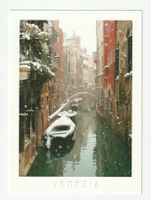 Postkarte Venedig, Rio Della Torre, Schnee, Canal Gondeln