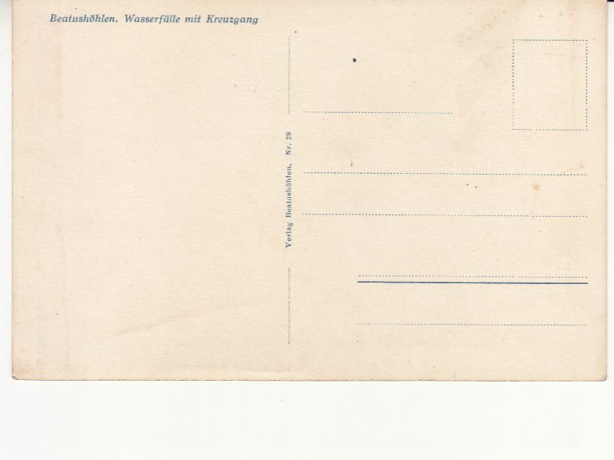 Cartoline postali: Beatushöhlen ca. 1930 – Usato da Bürglen TG venduto da StampGraf 1