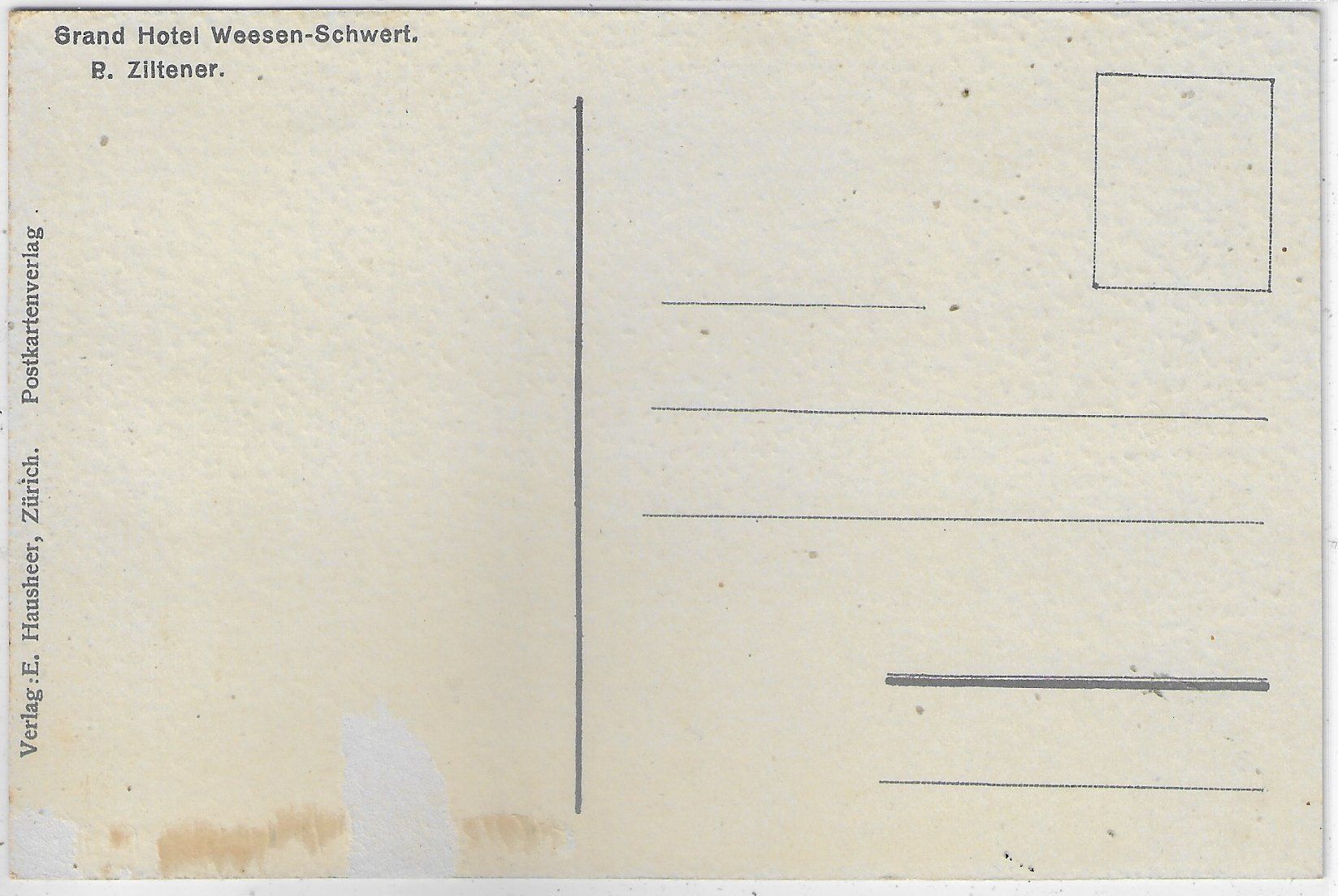 Ansichtskarten: Grand Hotel Weesen-Schwert - Litho – Gebraucht aus Ettingen von Kartenplanet 1