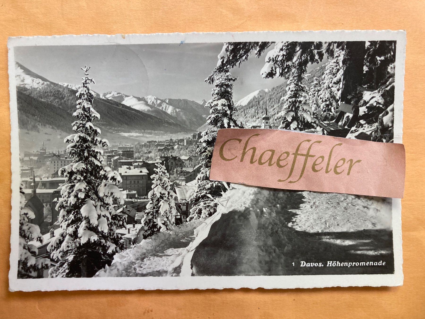 Cartes postales: 1956 Davos, Höhenpromenade – D'occasion à Zürich par Chaeffeler