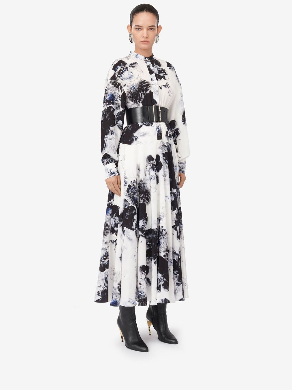 Alexander Mcqueen Vestiti: Alexander McQueen Seide Maxikleid Chiaroscuro IT46/DE40 NEU – Nuovo (secondo la descrizione) da Arch venduto da timerock 2