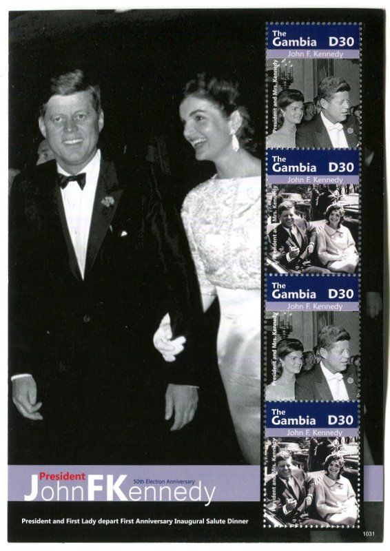 Tutti i francobolli: Block "John F. Kennedy". Gambia – Nuovo e nell'imballaggio originale da Basel venduto da Butsch5