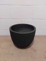 Pflanztopf schwarz Muster Keramik/Ton D 24cm, H 19.6 cm