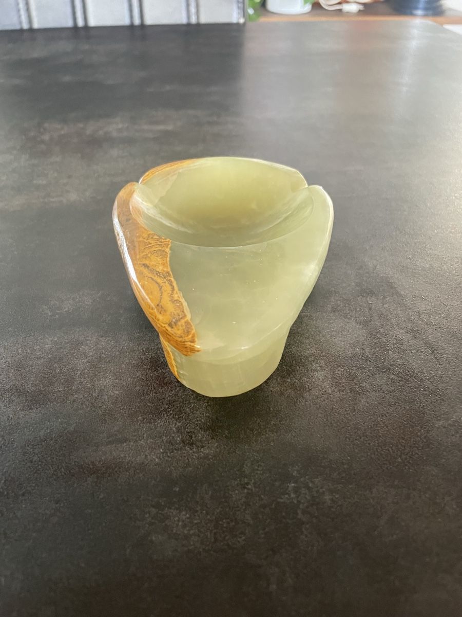 Portacenere: Cendrier Vintage Onyx Vert et Brun – Usato da Vallamand venduto da Bricbracbroc82 3