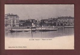 GENEVE - Départ du Bateau CGN Aigle