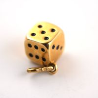 Goldanhänger 18K Würfel