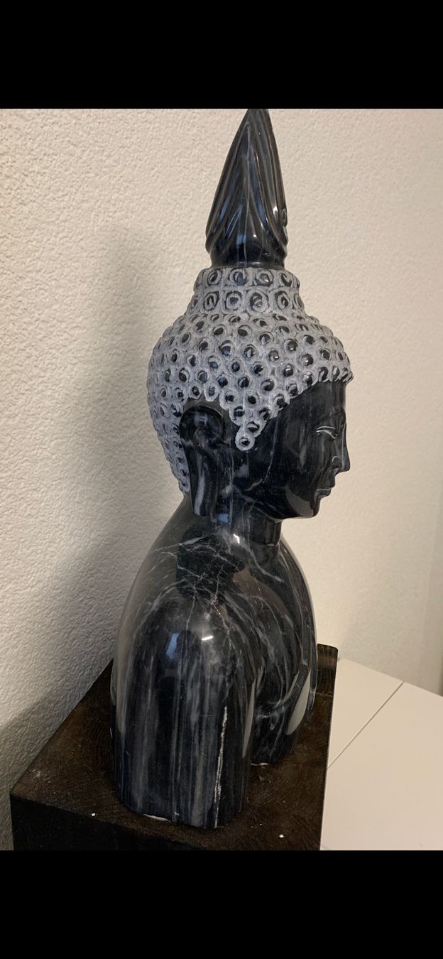 Sculture & Statue: Schwarze Marmor Buddha Büste – Usato da Altstätten SG venduto da Edeco 1