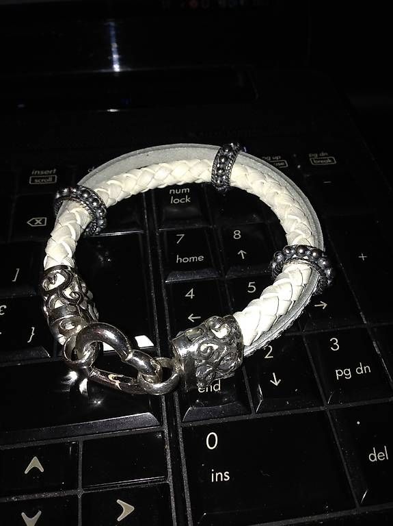 Bracciali & Braccialetti: Armband Silber/Leder – Usato da Zürich venduto da 1daniela1