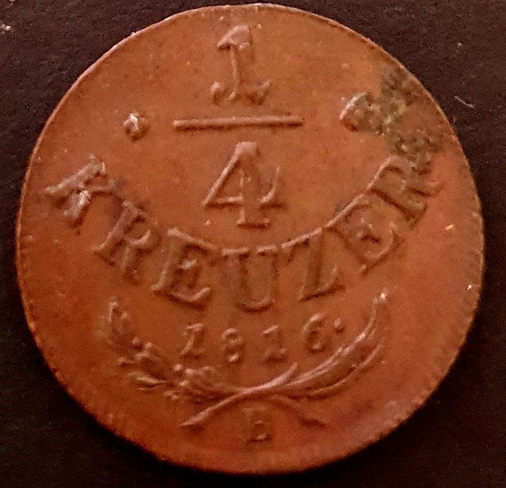 Alle Münzen: 1/4 Kreuzer 1816 – Gebraucht aus Egerkingen von Acc1 1