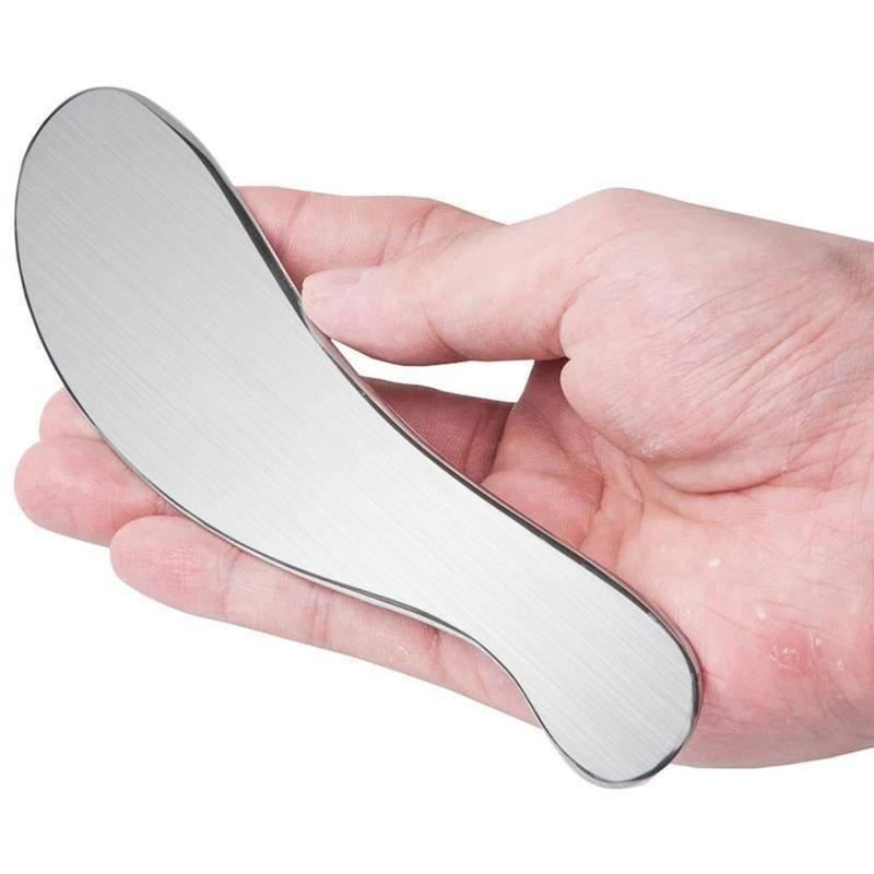 Cura del viso: Planche à gratter Gua Sha en acier – Nuovo e nell'imballaggio originale da Gurmels venduto da Swisspod 1