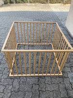 Parc en bois 1 x 1 m / plancher ou tapis en option