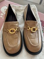 Brunello Shoes Loafer Leder Gold-Schnalle Grösse 36.5
