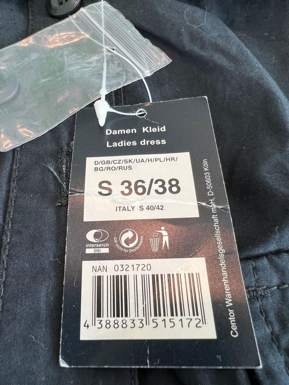 Vestiti: Sommer classisch schwarzes Kleid aus Baumwolle – Nuovo e nell'imballaggio originale da Horgen venduto da Esterina 6