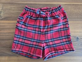 Kurze Hose Karo Rot Gr. 92 (gross geschnitten) H&M