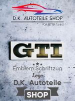 VW GTI Emblem Schriftzug Logo aus Metall NEU in Schwarzmatt