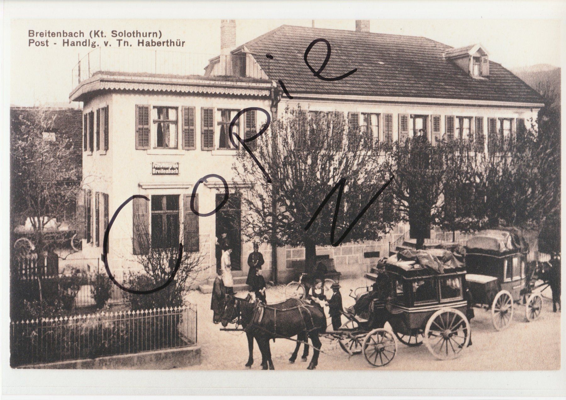 Cartoline postali: Breitenbach,  Post - Handlg. v. Th. Haberthür – Usato da Fällanden venduto da Blausegelfliege