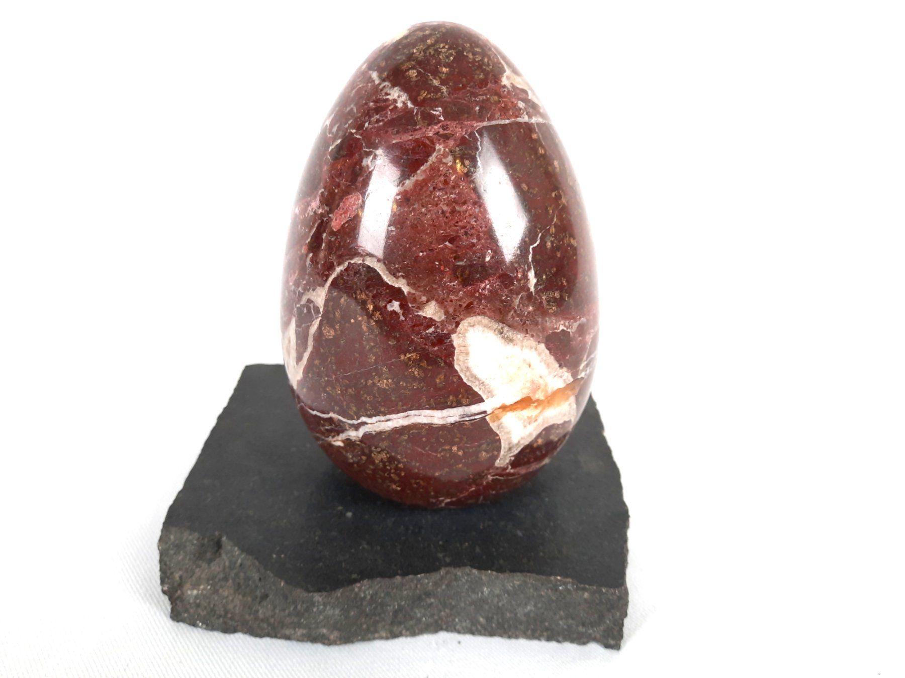 Mineralien & Heilsteine: Ei in Braun/Roter Marmor Optik – Gebraucht aus Beinwil am See von Restwert_Beinwil 3