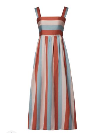 Red Valentino red, blue, pink Stripe dress like new size M