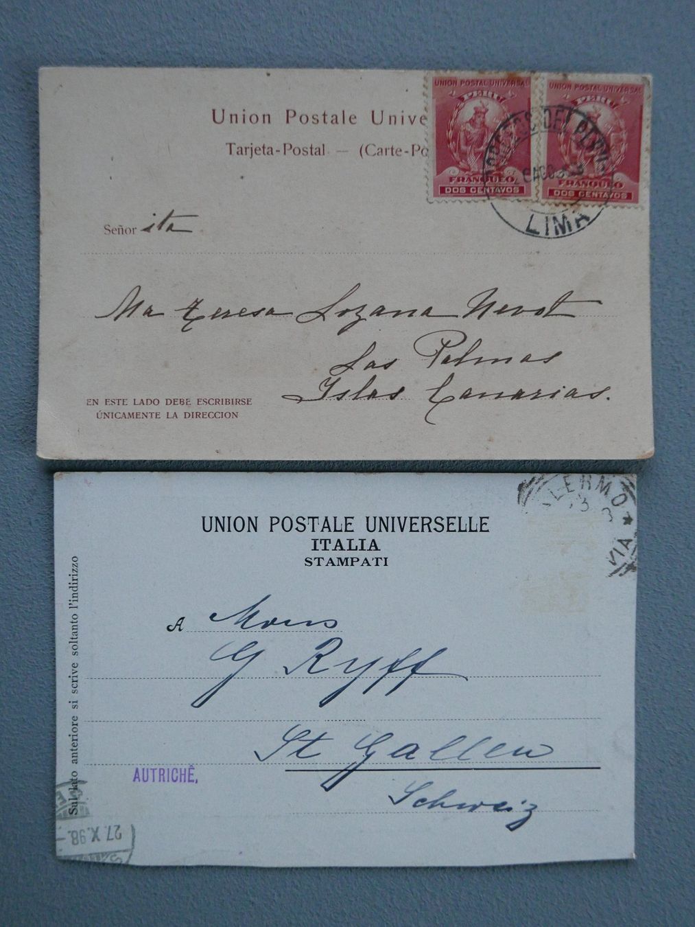 Cartoline postali: ANTIKE KORRESPONDENZ ANSICHTSKARTEN AUS ALLER WELT – Usato da Balgach venduto da Zwischenraum 8