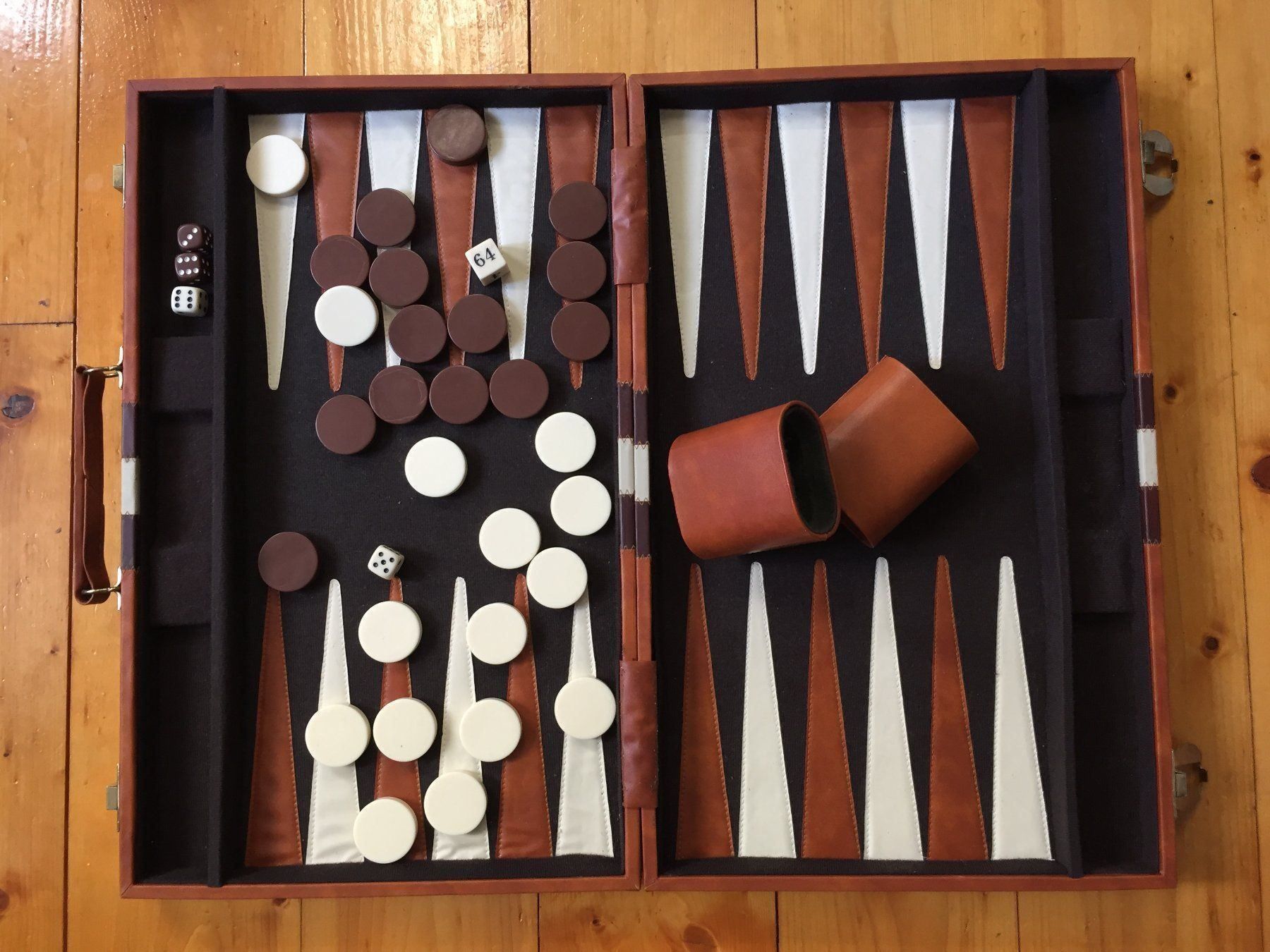 Giochi: Backgammonspiel Koffer & Bakelit Steinen – Usato da Schaffhausen venduto da vintageville 1