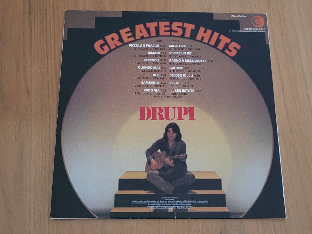 Dischi in vinile: LP  Drupi – Usato da Martigny venduto da MZ-67 1