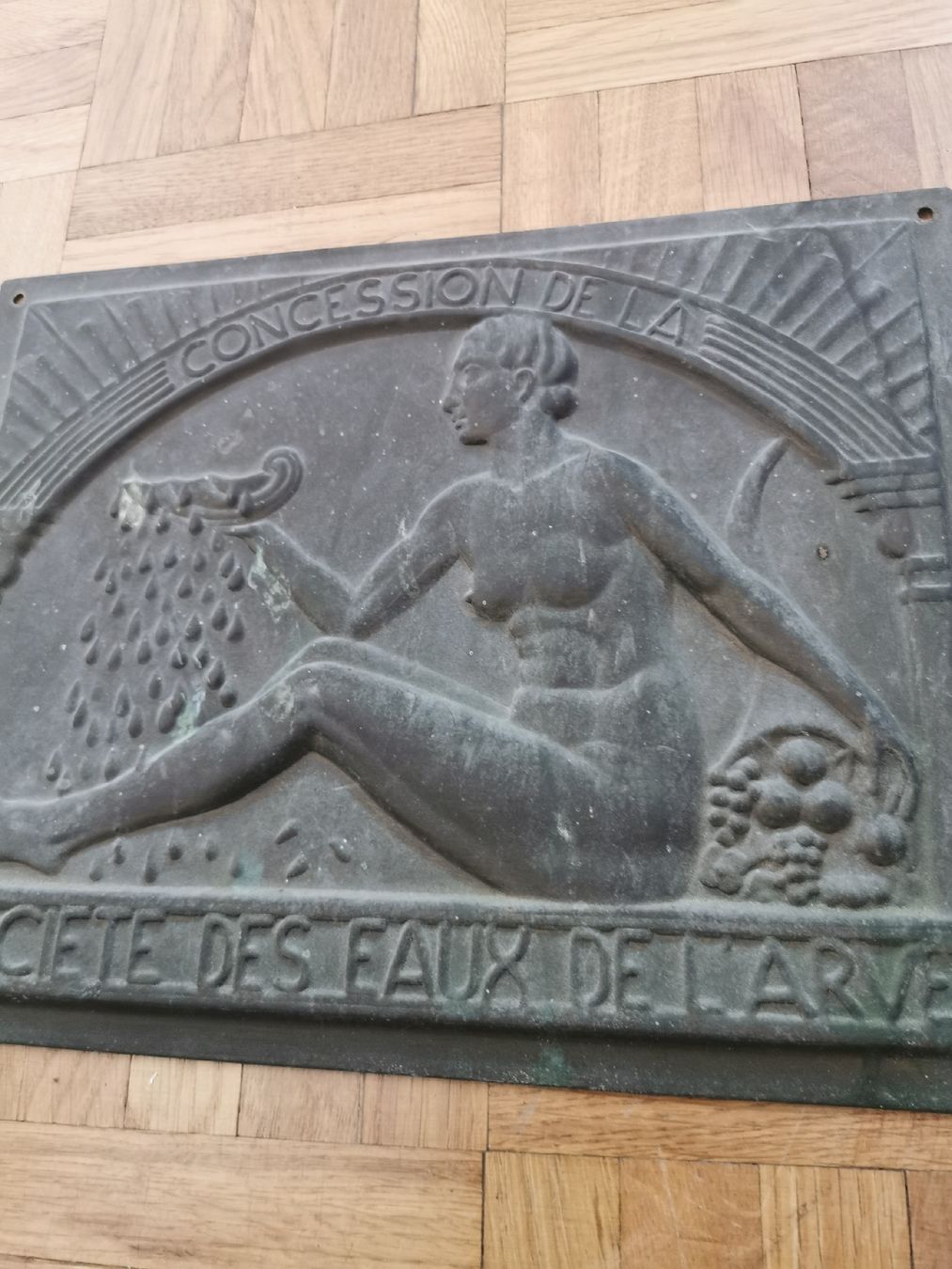 Schilder: Ancienne plaque Société eaux de l’Arve – Gebraucht aus Vésenaz von Angela.C3 2