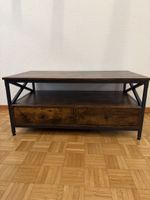 Couchtisch mit Schubladen Holzoptik Metallgestell braun