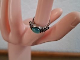 Bague Vintage - Argenté et Tuquoise
