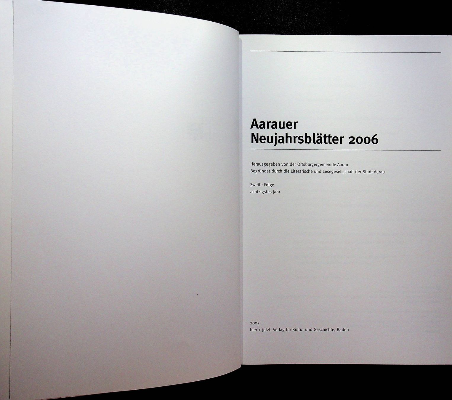 Bücher: Aarauer Neujahrsblätter 2006 – Gebraucht aus Reitnau von Zaomir 2