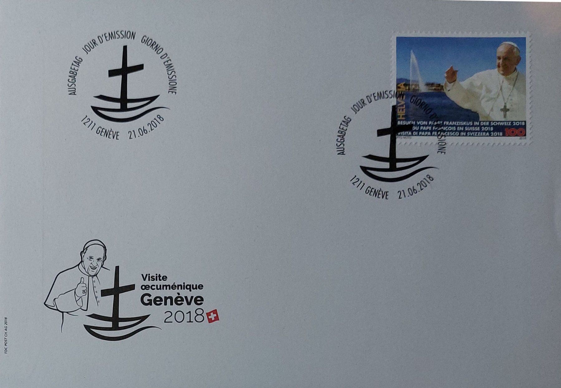 Tous les timbres: F1683 - FDC Visite du pape – D'occasion à Trélex par Phil_Albert