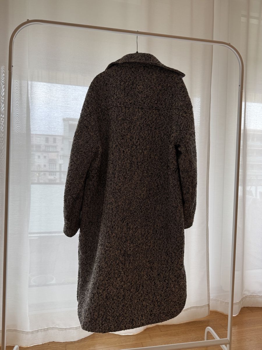 H&M Cappotti: H&M Oversized-Mantel, schwarz/weiss kariert – Usato da Zürich venduto da s.o13 3