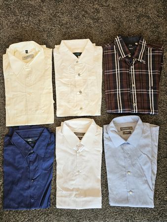 6 Herrenhemden Gr. M/40 div. Marken Slim Fit