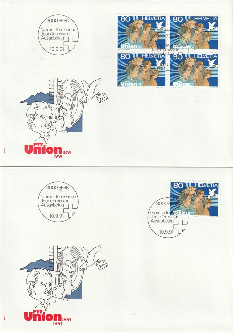 Alle Briefmarken: Kleines Briefmarken Lot 1991 – Gebraucht aus Rupperswil von Ema10 6