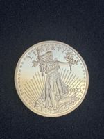 Replik Gold Eagle von 1933 Sammlermünze aus Cu/Ni vergoldet