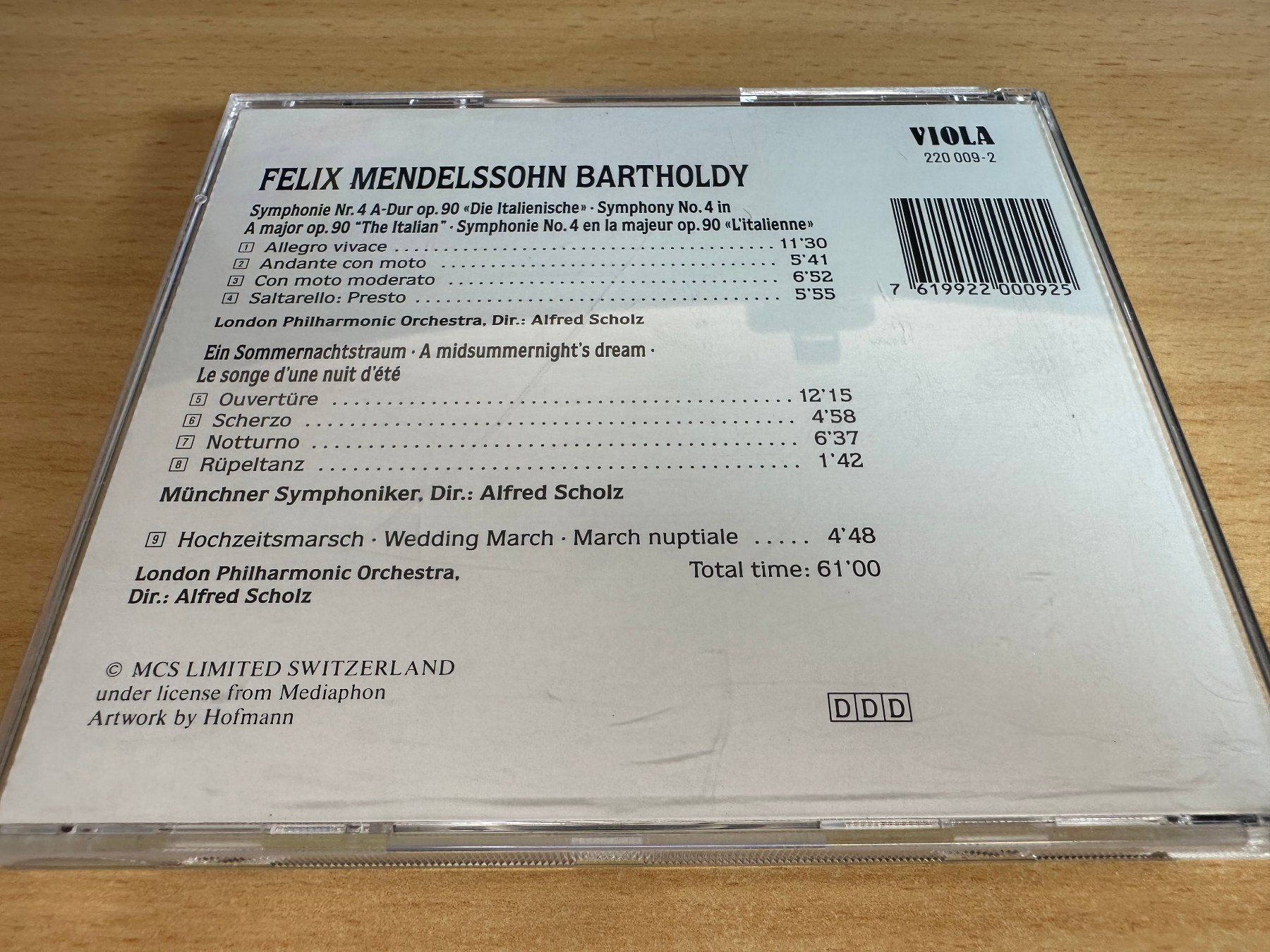 CDs: Felix Mendelssohn - Symphonie No. 4 – Gebraucht aus Rikon im Tösstal von Alpenmutz 1