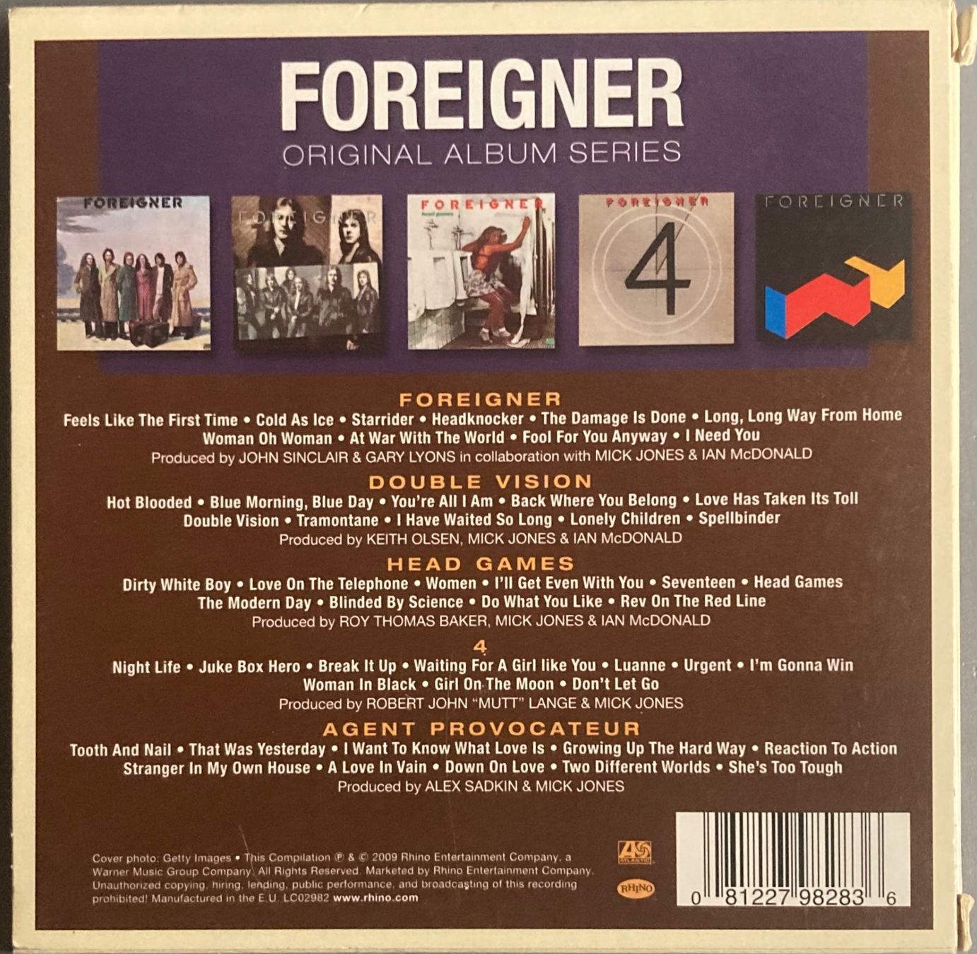 CDs: FOREIGNER - ORIGINAL ALBUM SERIES – Gebraucht aus Poliez-Pittet von Newtown-Records 1