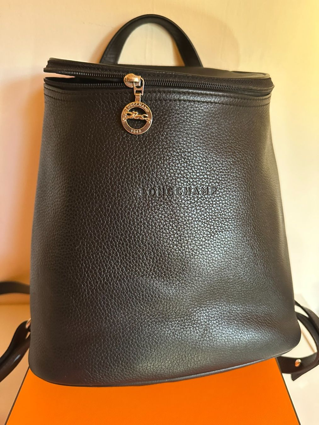 Longchamp Zaini: Longchamp sac à dos noir, taille S – Usato da Bernex venduto da euma1976