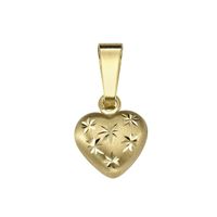 Kettenanhänger 333 Gold Motiv Herz mit Kette s925