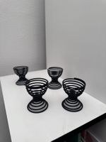 Lot de 4 coquetiers spiralés IKEA RESPIT vintage 1990