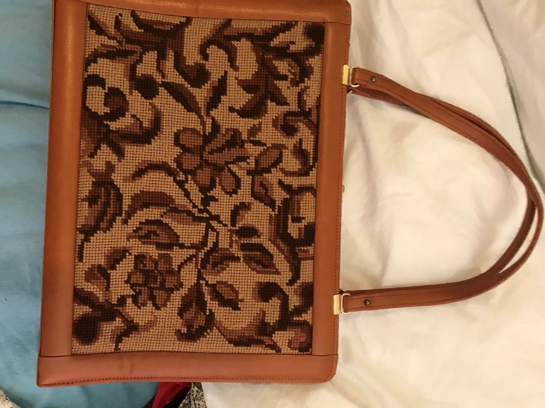 Borse da donna: Handtasche mit Gobelin-Strickerei – Usato da Pfungen venduto da FloretaK