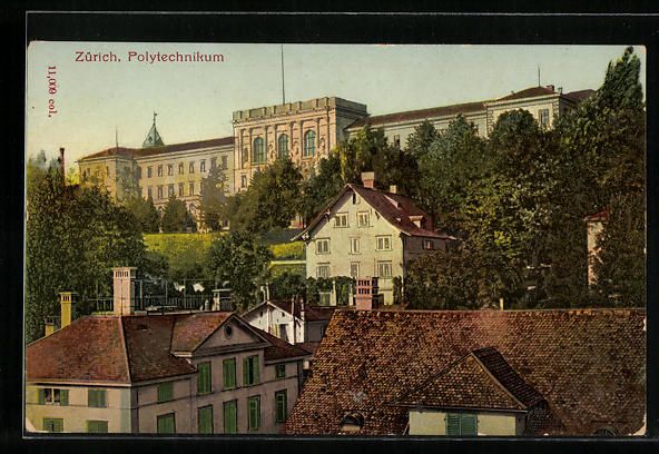 Cartoline postali: AK Zürich, Partie am Polytechnikum – Usato da Berlin venduto da bartko-reher