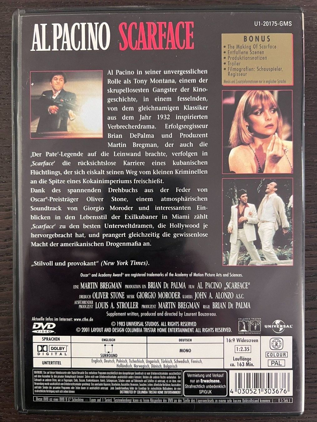 Tutti i DVDs: Scarface – Usato da Zürich venduto da FilmFreunde 1