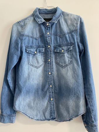 Chemise en jeans Le Temps des Cerises bleu clair